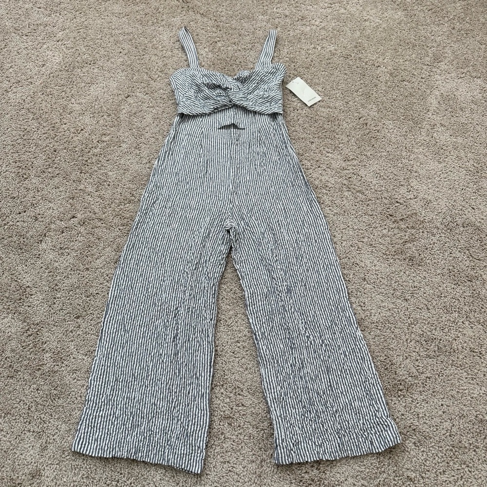 NEW Zara Striped Jumpsuit Size Small